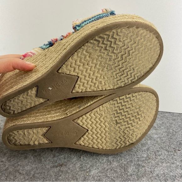 Minnetonka Womens Multi Laredo Breeze Slingback Wedge Sandal Size 7 - Picture 7 of 12